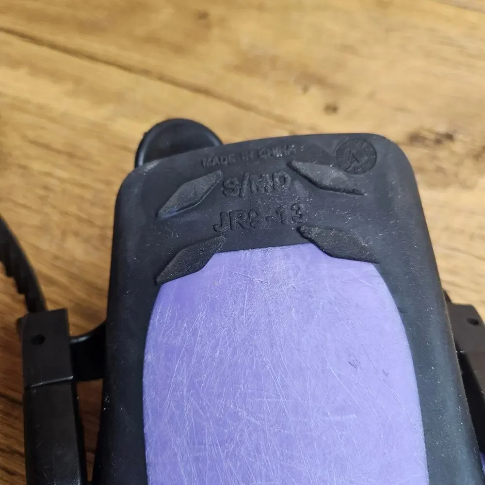 Capas Snorkel Swim fins short Black purple Kids size 9-13